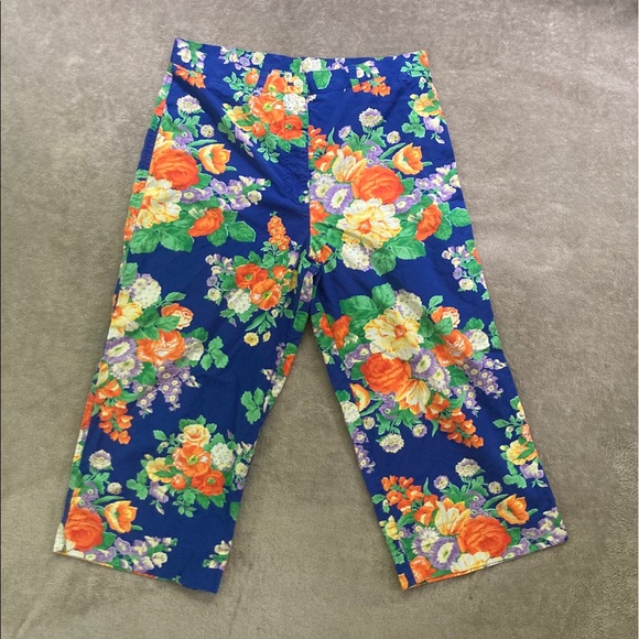 Lauren Ralph Lauren Vintage BlueFloral Crop Capris - Picture 3 of 11
